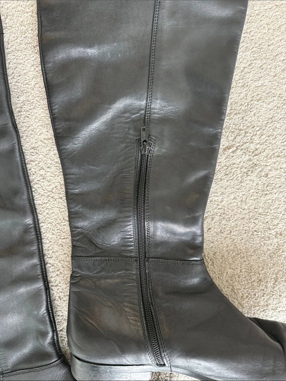 Seychelles Black Leather Over-the-Knee Riding Boots